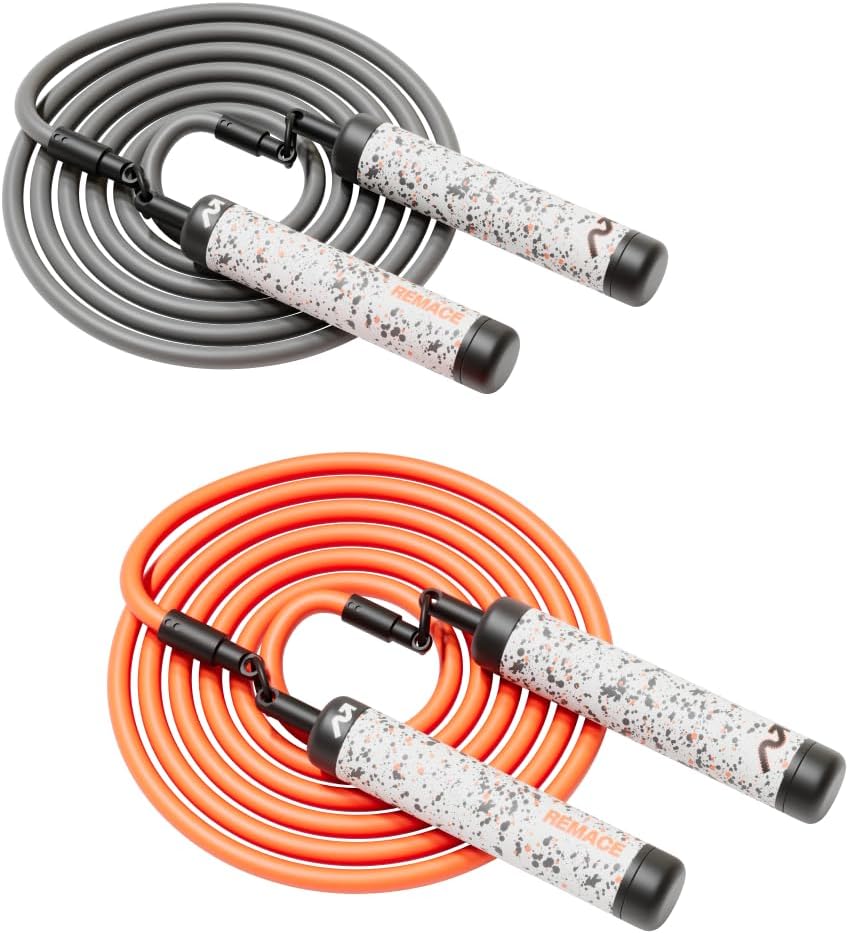 Level 1 Weighted Jump Rope Set - (1/4LB, 1/2LB) Workout Ropes - For Fitness, Exercise and Boxing - Speed Ropes For Beginner to Intermediate Jumpers - Two Ropes Included