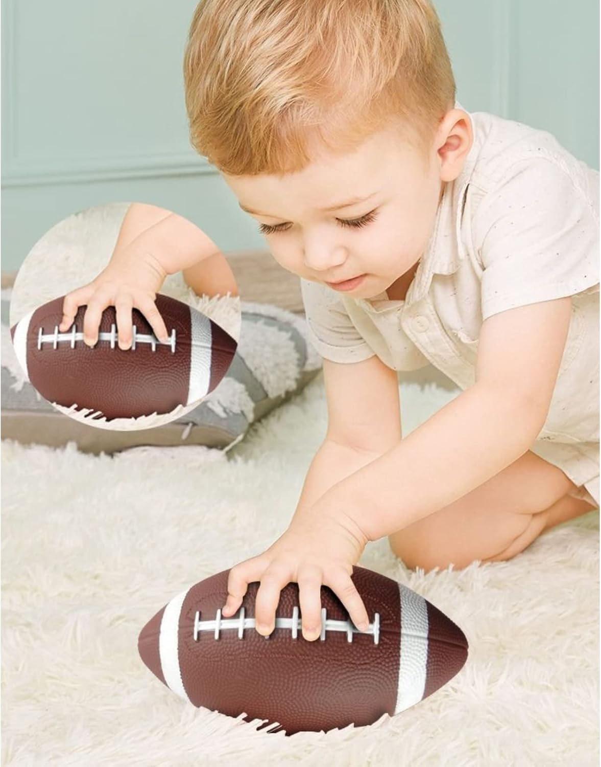 Soccer Basketball Football Small Sports Bouncy Balls with Hand Pump for Kids and Toddlers - (Pack of 3) 6-Inch Diameter Rubber Sport Ball Set for Fun Outdoors and Backyard Play