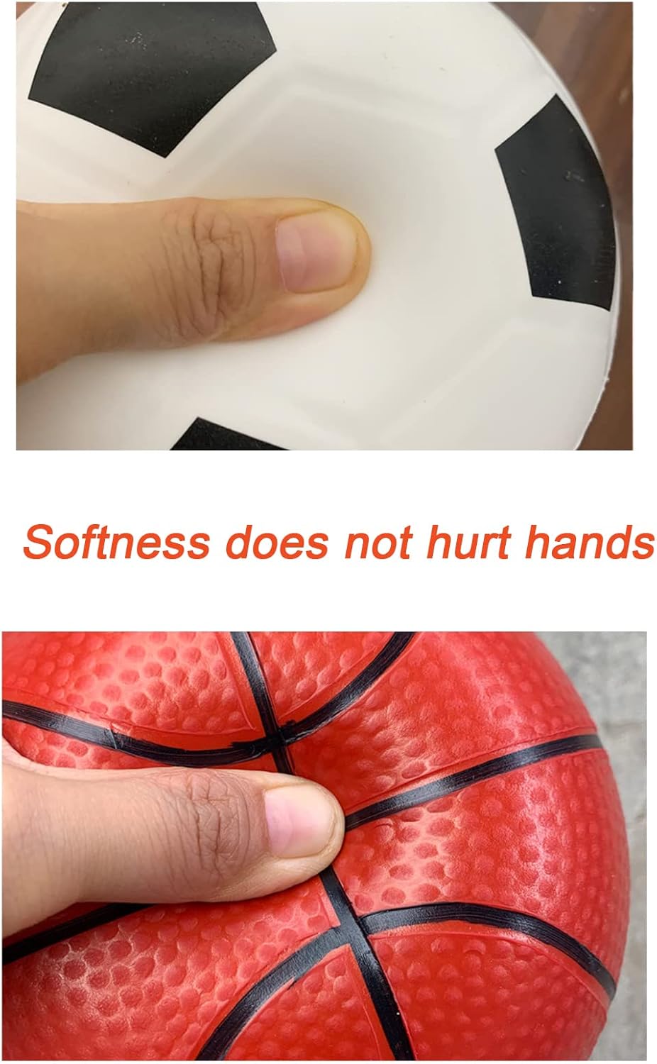Soccer Basketball Football Small Sports Bouncy Balls with Hand Pump for Kids and Toddlers - (Pack of 3) 6-Inch Diameter Rubber Sport Ball Set for Fun Outdoors and Backyard Play