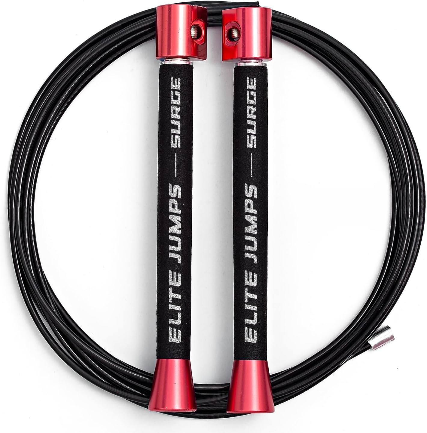 Elite Jumps Surge 3.0 Professional Speed Rope for Double Unders - Patented Dual Bearing Ultra Light-Weight Handle for Premium Spin Control and Kink-Resistant Cable for fast Speed Jump Rope