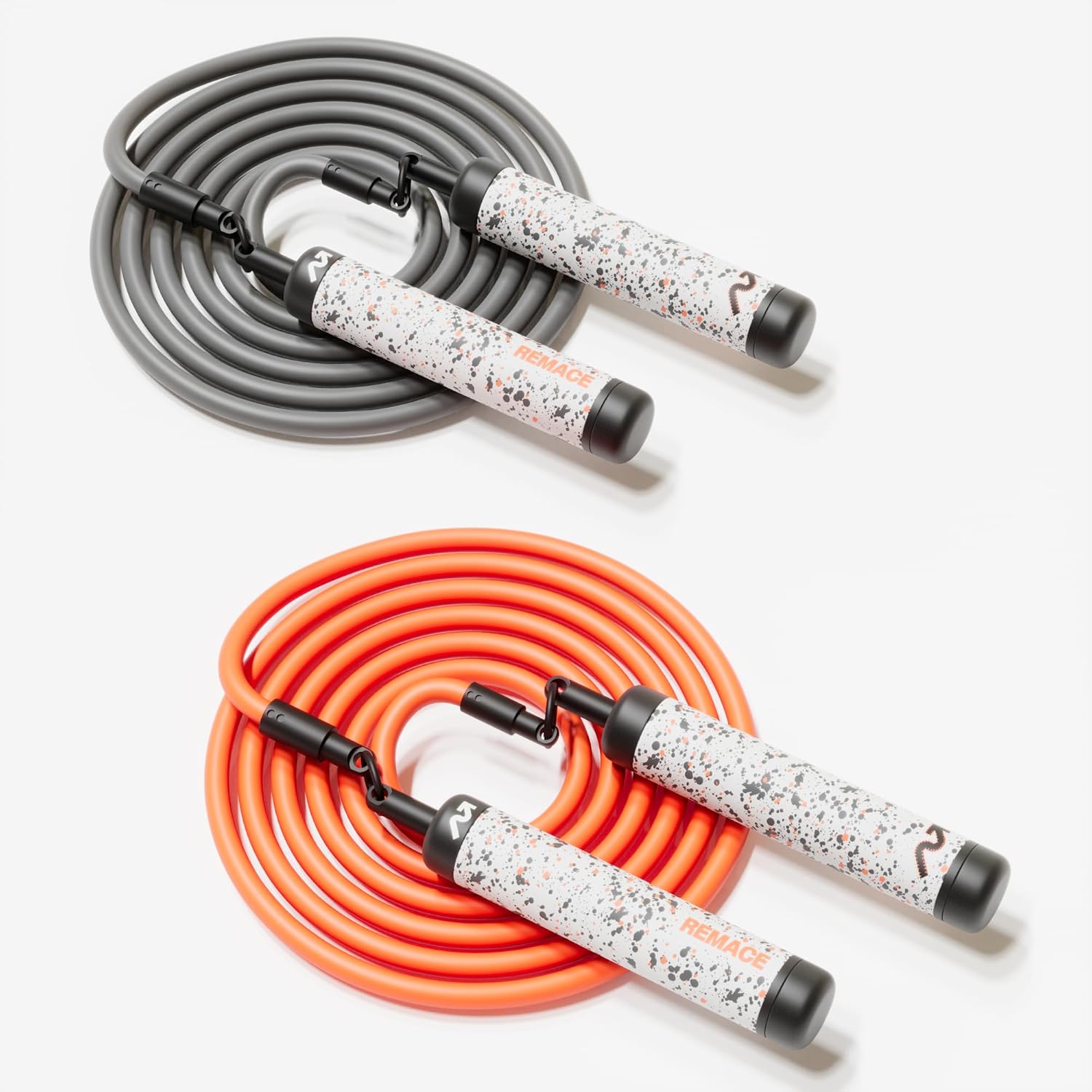 Level 1 Weighted Jump Rope Set - (1/4LB, 1/2LB) Workout Ropes - For Fitness, Exercise and Boxing - Speed Ropes For Beginner to Intermediate Jumpers - Two Ropes Included